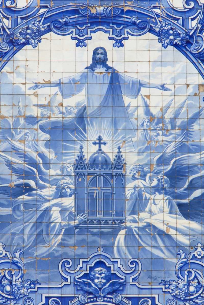 Portugal, Porto Mosaic at Santo Ildefonso Church art print by Jim Zuckerman for $57.95 CAD